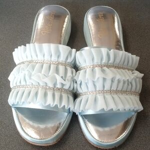 50's/60's Vintage Nite-Aires Satin Lounge Bedroom Boudoir Puffy Slippers